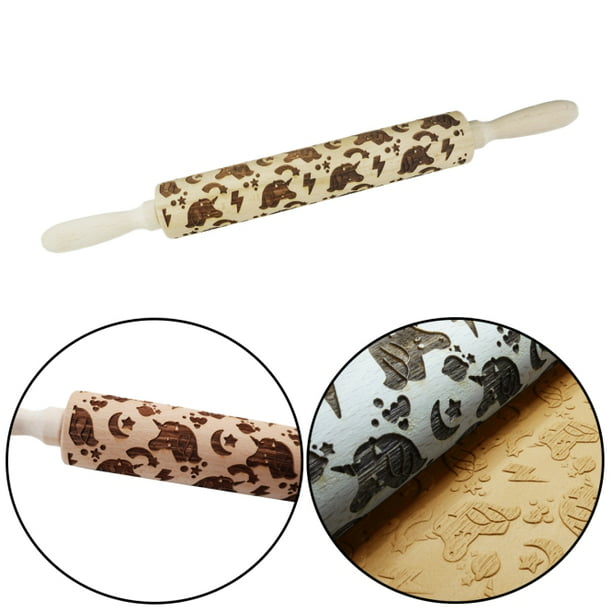 Embossing MERMAIDS rolling pin wooden engraved unique design